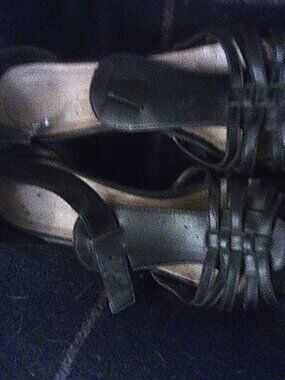 Women’s Black Open‑Toe Heels